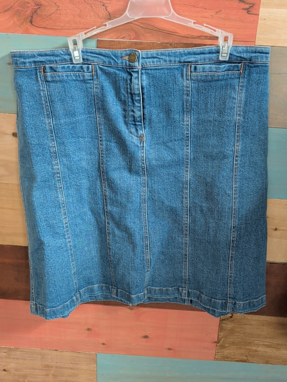 Women's Blue Denim Pencil Skirt